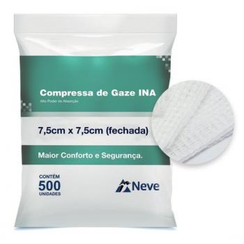 .Compressa de Gaze 11 Fios Safe Croche Ina- NEVES 7,5x7,5cm 500unid.