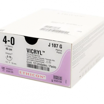 .Fio de Sutura Vicryl 4-0 Ag. 16 mm 1/2- ETHICON