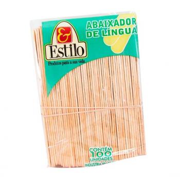 .ABAIXADOR DE LINGUA PALITO MADEIRA 100UNID - ESTILO