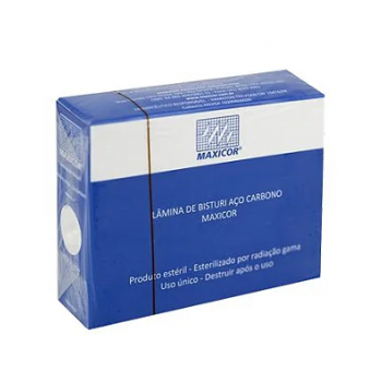 .LÂMINA DE BISTURI AÇO CARBONO 15 - MAXICOR