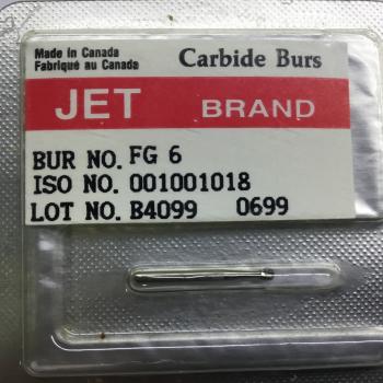 .BROCA CARBIDE CIRURGICA -FG 6 JET - CARBIDE BURS