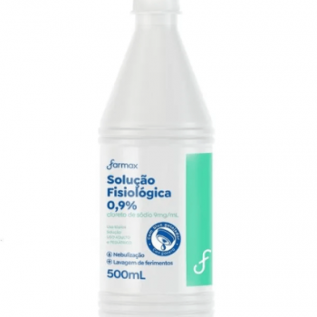 .Soro fisiologico cloreto de sodio 0,9%  500ml frasco - FARMAX