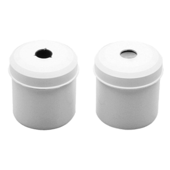 .PORTA ALGODAO LIMPO E SERVIDO PLASTICO - BRANCO / FAVA