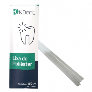 .TIRA DE LIXA POLIESTER 150UN - 4MM X 17MM- QUIMIDROL - K-DENT