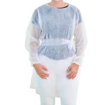 .AVENTAL DESCARTAVEL MANGA LONGA- BRANCO COM 10 UND