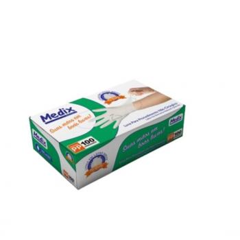 .LUVA PROCEDIM LATÉX SEM PÓ MEDIX TAM PP 100UN