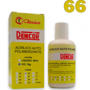 .RESINA ACRIL AUTO DENCOR PO 66 - 78G - CLASSICO