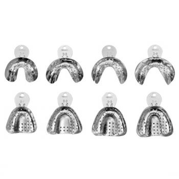 .MOLDEIRA ALUMINIO RASA PERFURADA - 8 UNIDADES - TECNODENT