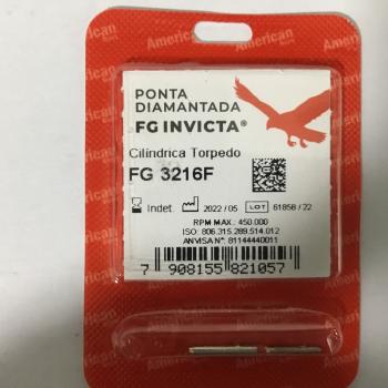 .PONTA DIAMANTADA INVICTA CILINDRICA TORPEDO 3216F - FG - AMERICAN BURRS