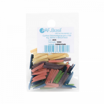 .CUNHA DE MADEIRA ANATOMICA COLORIDA CX COM 100UN - AAF