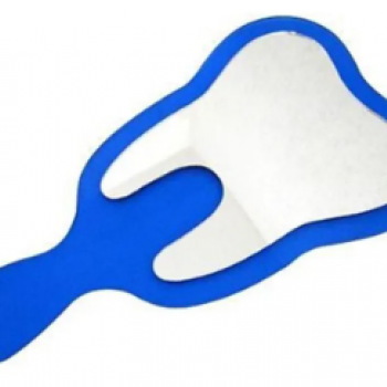 .ESPELHO DE MAO FORMATO DE DENTE AZUL - AF DO BRASIL