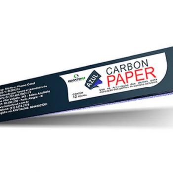 .PAPEL CARBONO OCLUSAL AZUL 12 FOLHAS - IODONTOSUL