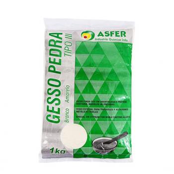 .GESSO PEDRA TIPO III 1KG - BRANCO / ASFER