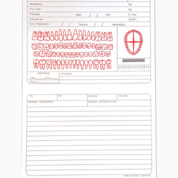 .FICHA CLINICA DUPLA PCT C/100 (180 GR) - AF DO BRASIL