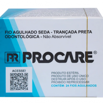 .FIO DE SUTURA SEDA PRETA 4.0 AG. 1,7 CM - PROCARE
