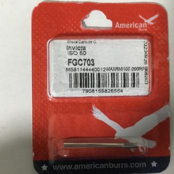 .BROCA CARBIDE CIRURGICA INVICTA CONICA DE CORTE CRUZADO 703 - FGC - AMERICAN BURRS