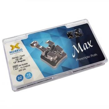 .KIT BRAQUETE ROTH MAX 0,022“ 10 CASOS - CANINO SUP. 13. C/ GAN. CAN. E PRE-MOLARES - 10.15.935 - MORELLI
