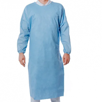 .Avental descartavel manga longa punho de elastico GR40 SMS esteril 1 und- AZUL