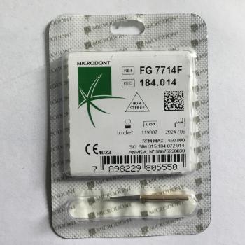 .BROCA CARBIDE MULTILAMINADA 12LAM N.7714F CILINDRICA CONICA P/ DESBASTE - FG - MICRODONT