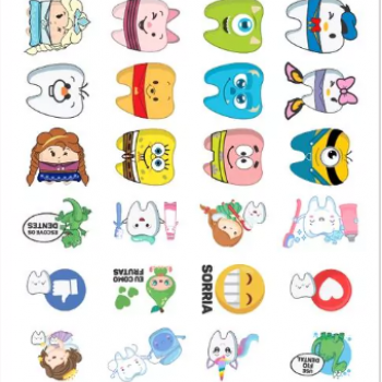 .32 TATUAGENS TEMPORÁRIAS INFANTIL DENTES- TATUAGEM MANIA