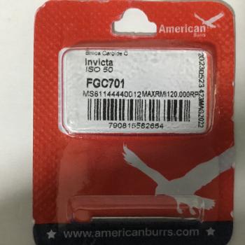 .BROCA CARBIDE CIRURGICA INVICTA CONICA DE CORTE CRUZADO 701 - FGC - AMERICAN BURRS