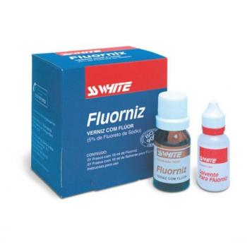 .VERNIZ FLUORETADO 5%  - FLUORNIZ -  10ML E SOLVENTE 10ML - SSWHITE