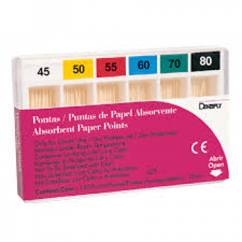.Ponta de papel absorvente 45-80 28mm com 120 und- Dentsply Sironia