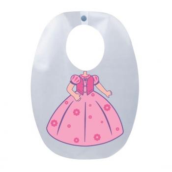 .Babador Impermeavel Infantil Princesa Reino das Flores 1unid.