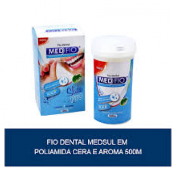 .Fio dental em poliamida cera e aroma com 50m saquinho