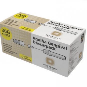 .AGULHA GENGIVAL 30G CURTA CX/C50 DESCARPACK