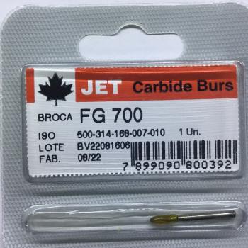 .BROCA CARBIDE TRONCO-CONICA DENTADA EXTREMIDADE PLANA N. 700 - FG - JET