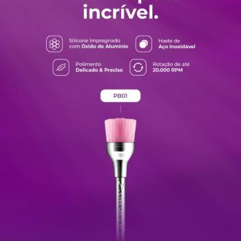 Escova de Limpeza (Vassourinha) PB01 - Taca Soft Rosa  American Burrs Nails