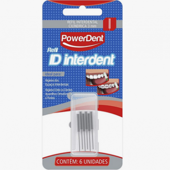 .ESCOVA INTERDENTAL REFIL CILIN - 6UN / POWERDENT