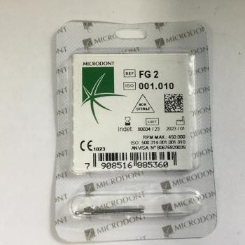 .Broca Carbide Cilíndrica Extremidade Arredondada e Corte Cruzado FG 02 - Microdont