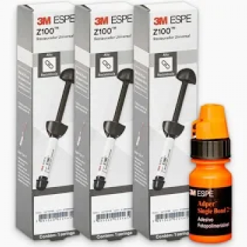 .Kit Promocional Resina Z100 Tripack + Adesivo Adper Single Bond 2 3g