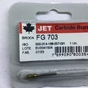 .BROCA CARBIDE TRONCO-CONICA DENTADA EXTREMIDADE PLANA N. 703 - FG - JET