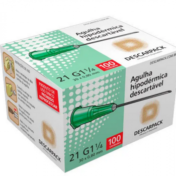 .AGULHA DESC EST 30 X 0,80 MM CX COM 100 / DESCARPACK