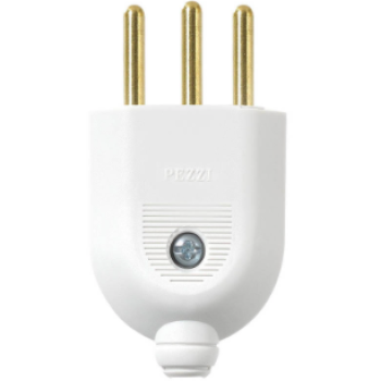 Plugue 20A Branco Fêmea Reto 2P+T - Pezzi