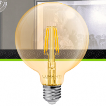 Lampada Vintage Filamento Led Globo G125 4w 2400K - Lumanti