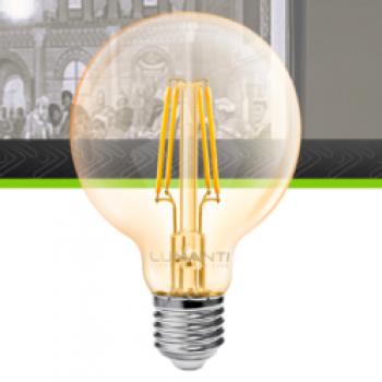Lampada Vintage Filamento Led Globo G80 4w 2400K - Lumanti