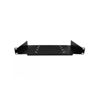 Bandeja Fixa 19 X 250mm Preta Com 2 Pontas de Fixação