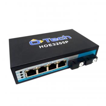 Switch 04 Portas Fast Poe + 02 Portas Fibra HOE3205P - OTECH