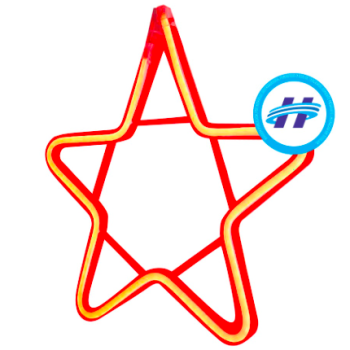 Armação de Estrela Neon Cores Sortidas Estática Uso Externo 220V