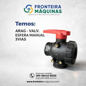 Valvula Esfera Manual 3 vias G2 F Fluxo Interrompido