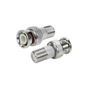 ADAPTADOR BNC NIQUEL - BNC MACHO PARA F FEMEA - METALICO